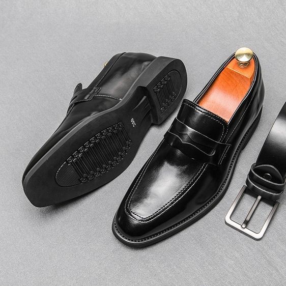 รองเท้าหนังออกซฟอร์ด เสริมส้น ส้นหนา 6 ซม. แบบเป็นทางการ เหมาะกับใส่ทํางานแต่ง แฟชั่นสําหรับผู้ชาย รูปที่ 2