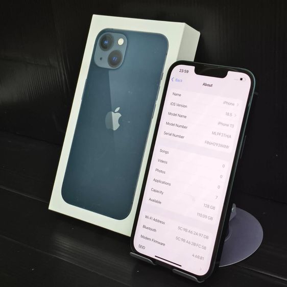 iPhone 13 128GB Midnight แบต 100 ประกัน Apple ถึง 14 พ.ย. 2026 กล่องแท้ครบ รูปที่ 9