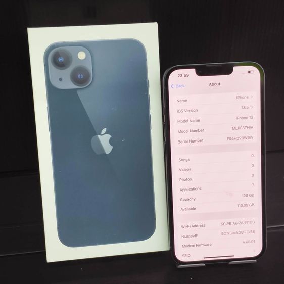 iPhone 13 128GB Midnight แบต 100 ประกัน Apple ถึง 14 พ.ย. 2026 กล่องแท้ครบ รูปที่ 10