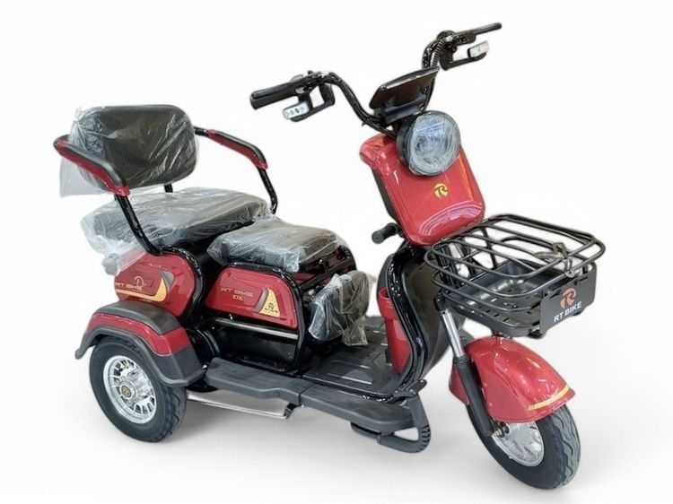 สามล้อไฟฟ้า ปรับได้ 1-2-3 ที่นั่ง DX1000 ปี 2025 • รุ่นล่ามาใหม่ หน้าไมล์ดิจิตอลบอกความเร็ว รุ่นประหยัด • มอเตอร์ 1000 วัตต์ • แบตเตอรี่กรดต รูปที่ 3