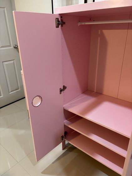 ชุดตู้เสื้อผ้า และ ตู้ลิ้นชัก ikea รุ่น BUSUNGE สีชมพู รูปที่ 7