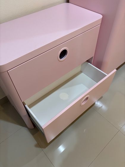 ชุดตู้เสื้อผ้า และ ตู้ลิ้นชัก ikea รุ่น BUSUNGE สีชมพู รูปที่ 9