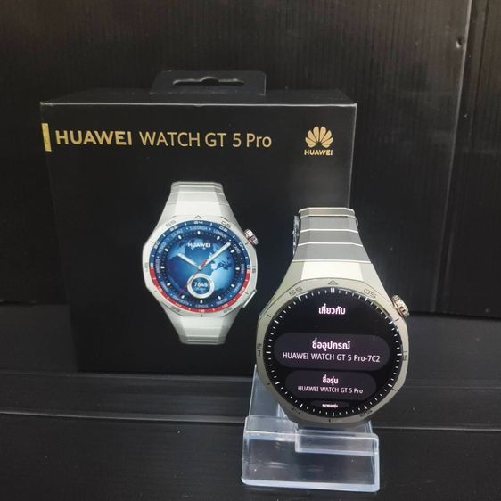 สแตนเลส เงิน HUAWEI Watch GT 5 Pro 46mm Titanium Sapphire แบตอึด กล่องครบ