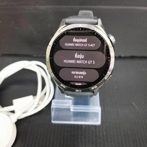 ยาง ดำ  HUAWEI WATCH GT 5 46mm AMOLED วัดชีพจร SpO2 การนอน แบต 15 วัน