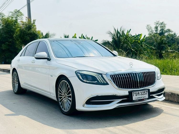 Mercedes-Benz S-Class 2016 S500 Sedan ปลั๊กอินไฮบริด (PHEV) ไม่ติดแก๊ส เกียร์อัตโนมัติ ขาว รูปที่ 3