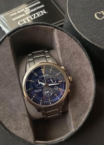 CITIZEN Eco-Drive Titanium สีน้ำเงิน สภาพ 97 รูปที่ 4