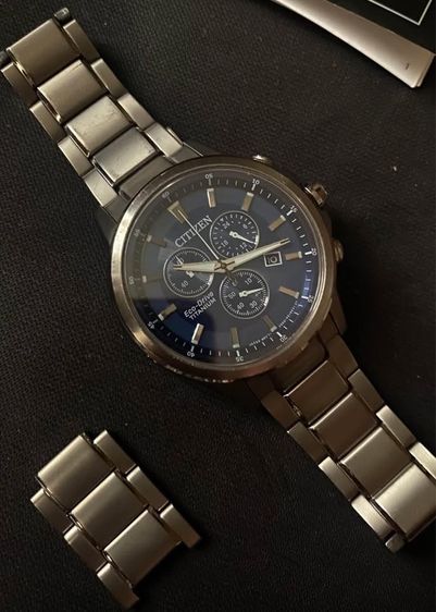 CITIZEN Eco-Drive Titanium สีน้ำเงิน สภาพ 97 รูปที่ 3