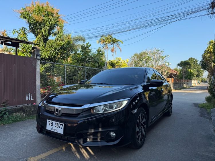 Honda Civic 2016 1.8 EL i-VTEC Sedan เบนซิน ไม่ติดแก๊ส เกียร์อัตโนมัติ ดำ รูปที่ 3