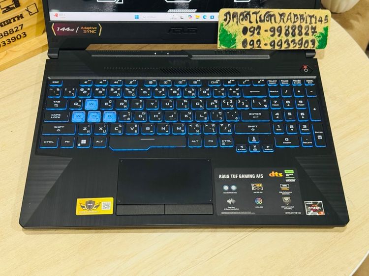 Asus Tuf Gaming Ryzen5 Series7 การ์ดจอแยก Nvidia RTX2050 ,Ram 8G , M.2 Pcle 512G จอ15.6" Full HD 144Hz คีย์บอร์ดมีไฟ RGB ประกันศูนย์  รูปที่ 4