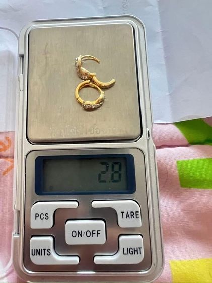 ต่างหูทองแท้ 18k ฝังพลอยหรือ cz  รูปที่ 10