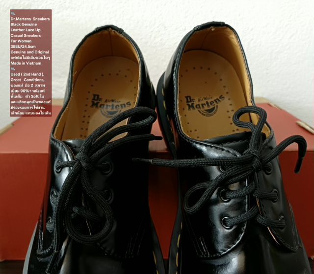 Dr.Martens Sneakers, Women's 38EU(24.5cm) Original ของแท้ มือ 2 สภาพเยี่ยม, รองเท้า Dr.Martens หนังแท้ พื้นเต็ม Soft และเชือกแท้ สวยมาก รูปที่ 8