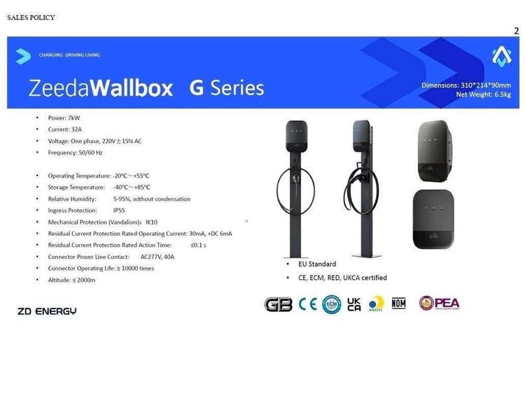 Wall charger  7Kw jaecoo 5