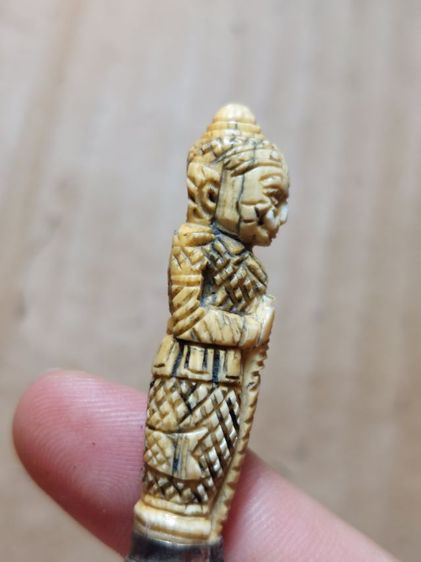 เครื่องรางมีดหมอหลวงพ่อเดิมใบ 2.5 ยาวรวม 5 นิ้วแหมรัดเป็นเงินแท้ รูปที่ 5