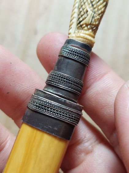 เครื่องรางมีดหมอหลวงพ่อเดิมใบ 2.5 ยาวรวม 5 นิ้วแหมรัดเป็นเงินแท้ รูปที่ 8