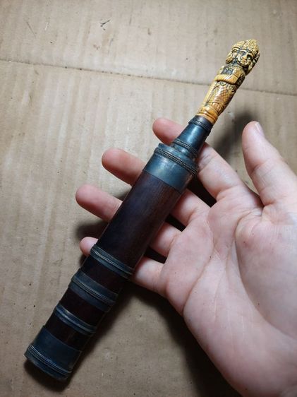 เครื่องรางมีดหมอ หลวงพ่อเดิมวัดหนองโพใบ 5 นิ้วยาวรวม 9 นิ้ว รูปที่ 8