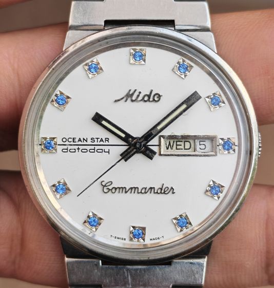 นาฬิกา​ Vintage​ Mido​ Commander Ocean Star​ 8269​ หลักพลอยฟ้า​ หายากมาก​ แบ่งปันถูกที่สุดครับ รูปที่ 6