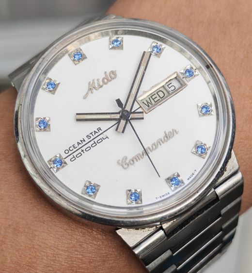 นาฬิกา​ Vintage​ Mido​ Commander Ocean Star​ 8269​ หลักพลอยฟ้า​ หายากมาก​ แบ่งปันถูกที่สุดครับ รูปที่ 8