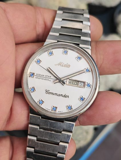 นาฬิกา​ Vintage​ Mido​ Commander Ocean Star​ 8269​ หลักพลอยฟ้า​ หายากมาก​ แบ่งปันถูกที่สุดครับ รูปที่ 3