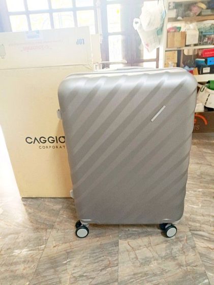 ไม่ระบุ เงิน พลาสติก เอบีเอส ขาย กระเป๋าเดินทาง Caggioni  ขนาด 24 นิ้ว รุ่นล่าสุด ของแท้ ของใหม่