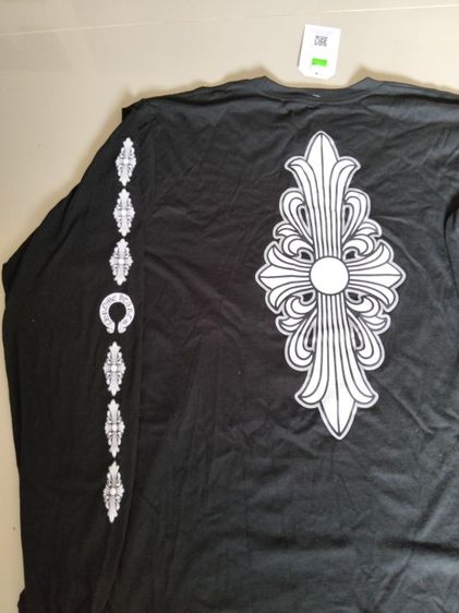 ขอขายเสื้อทีเชิ้ตแขนยาวแบรนด์เนมของยี่ห้อ Chrome heart สีดำ ไซส์ L made in USA แท้ รูปที่ 18