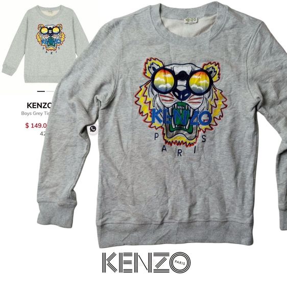 แขนยาว เทา อื่นๆ อื่นๆ เสื้อกันหนาว KENZO แท้ 💯 size วัดจริงขนาด อก 19  ยาว 24 นิ้ว สภาพดีมาก ลายปักสวยมาก ดีเทลสวย ตัดเย็บดีมาก หายากน่าสะสมครับ