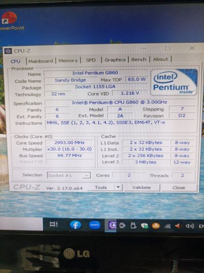 HP Intel Pentium G860 ram 6 G. hd 1000 GB. Intel HD Graphic อุปกรณ์ ครบ รูปที่ 13