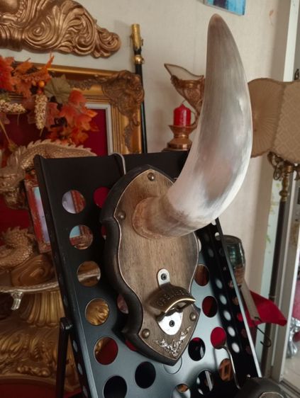 แท้ทั้งชุดสุดงามสภาพเยี่ยม..เขาแท้ไม้แท้โลหะแท้ยังไม่เคยโชว์หรือใช้งานที่ไหนมาก่อน รูปที่ 17