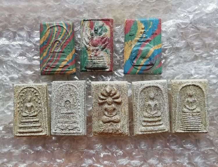 พระสมเด็จเบญจสิริหลังครุฑ พระสมเด็จวัดระฆังโรยผงตะไบทอง กรุวัดพระแก้ว คละพิมพ์ รูปที่ 2