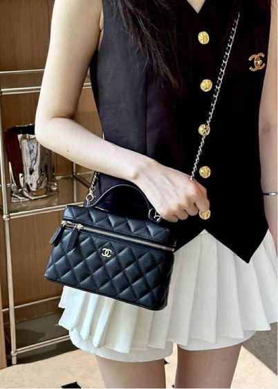 Used chanel vanity LP black caviar รูปที่ 15