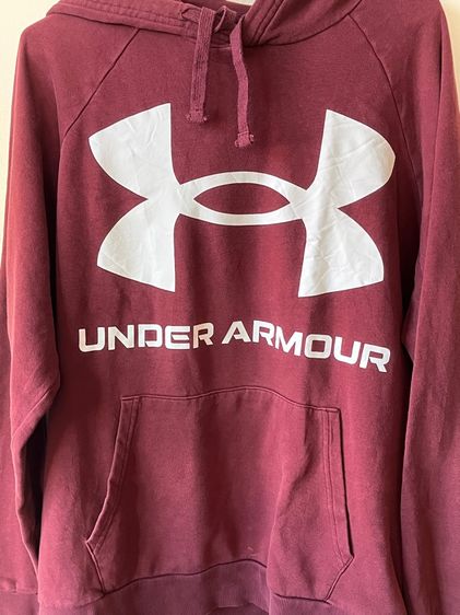 เสื้อสเวตเตอร์มีฮู้ด Under Armour สีแดงเบอร์กันดี้ XL (มือสอง) รูปที่ 3