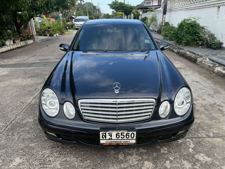 Mercedes-Benz E-Class 2004 E220 CDI Sedan ดีเซล ไม่ติดแก๊ส เกียร์อัตโนมัติ ดำ รูปที่ 2