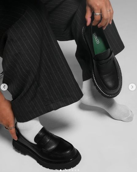 ขายรองเท้า YEON.CO LOAFER BLACK รองเท้าหนัง PU เบอร์ 38 (ใหม่) ใส่ได้ทั้ง ช-ญ รูปที่ 2