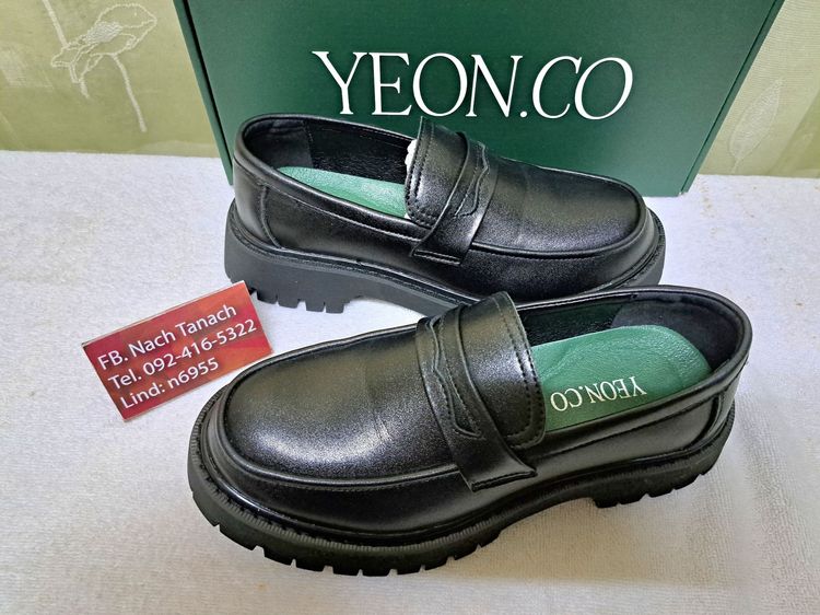 ขายรองเท้า YEON.CO LOAFER BLACK รองเท้าหนัง PU เบอร์ 38 (ใหม่) ใส่ได้ทั้ง ช-ญ รูปที่ 4