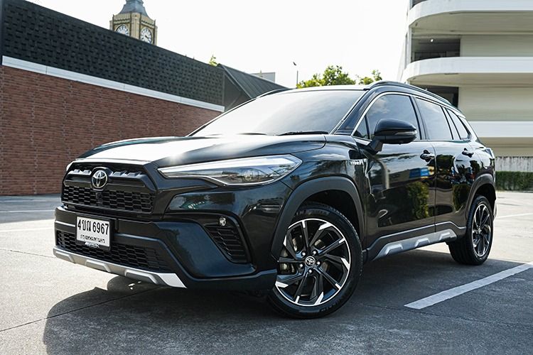 รถ Toyota Corolla Cross 1.8 Hybrid Premium Safety GR Sport สี ดำ
