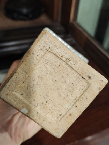 เชิงเทียนลายคราม ลายผักชี รูปที่ 3