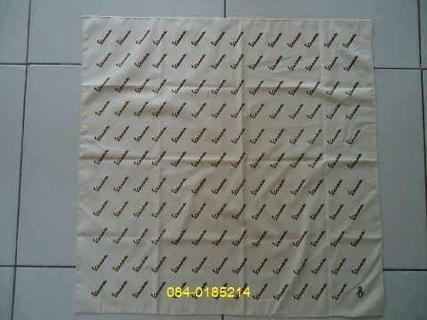 ผลิตและจำหน่ายผ้าเช็ดหน้าผ้าโพกหัว พร้อมสกรีนโลโก้ ผ้าเช็ดหน้าเหมาะสำหรับสินค้าชำร่วย ผ้าเช็ดหน้าสำหรับส่งเสริมการขาย ผ้าเข็ดหน้าแจกเด็ก ผ้า รูปที่ 3