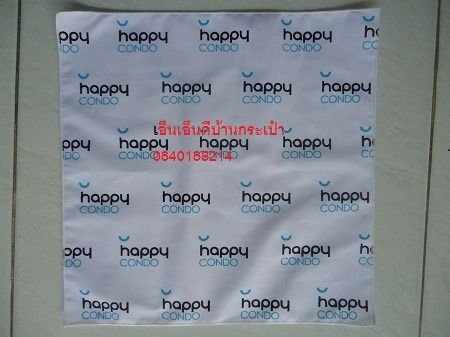 ผลิตและจำหน่ายผ้าเช็ดหน้าผ้าโพกหัว พร้อมสกรีนโลโก้ ผ้าเช็ดหน้าเหมาะสำหรับสินค้าชำร่วย ผ้าเช็ดหน้าสำหรับส่งเสริมการขาย ผ้าเข็ดหน้าแจกเด็ก ผ้า รูปที่ 7