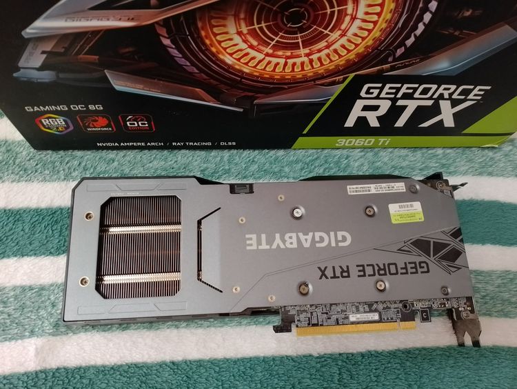 ขอขายRTX3060TI ยี่ห้อ Gigabyte 8GB 256Bit กล่องครบ รูปที่ 2