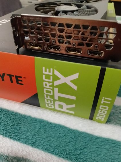 ขอขายRTX3060TI ยี่ห้อ Gigabyte 8GB 256Bit กล่องครบ รูปที่ 8