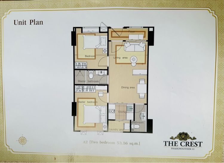 ตกแต่งครบ SC ASSET 2012 ไม่อนุญาต ไม่ใช่ The Crest Phaholyothin 11  2 ห้องนอน 2 ห้องน้ำ 53 ตร.ม. 26,500 บาท พร้อมเข้าอยู่ รูปที่ 4