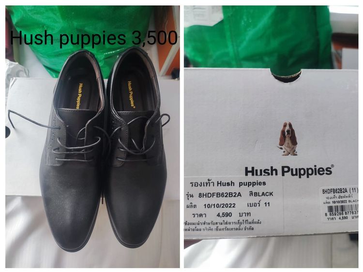 Hush Puppies รองเท้าหนังแบบทางการ หนังแท้ UK 10.5 | EU 45 1/3 | US 11 รองเท้าทำงานผู้ชาย