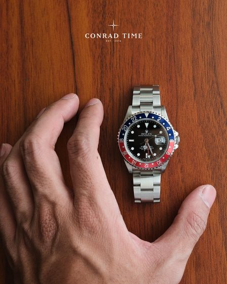 Rolex GMT-Master II 16710 'Pepsi Black Dial Oyster Steel 2005 40mm. Fullset 99 รูปที่ 3
