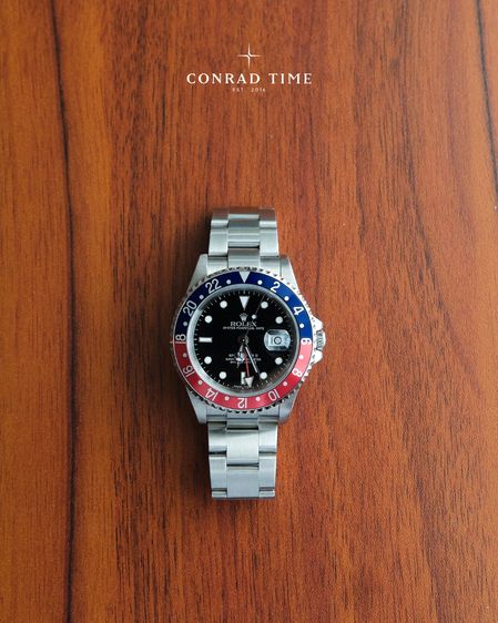 Rolex GMT-Master II 16710 'Pepsi Black Dial Oyster Steel 2005 40mm. Fullset 99 รูปที่ 2