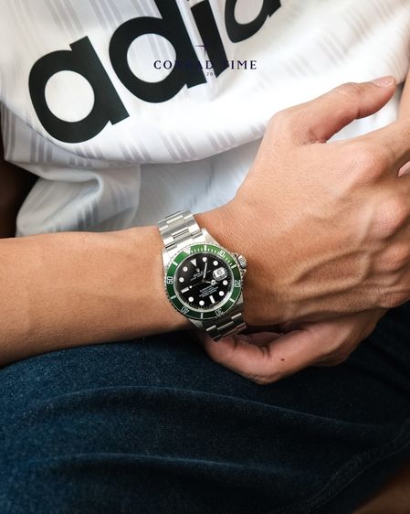 Rolex Submariner 16610LV 'Kermit Black Dial Oyster Steel 2007 40mm. Fullset รูปที่ 5