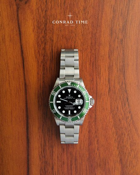 Rolex Submariner 16610LV 'Kermit Black Dial Oyster Steel 2007 40mm. Fullset