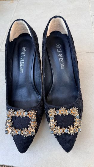 รองเท้าส้นสูง ดำ หนัง PU UK 6 | EU 39 1/3 | US 7.5 อื่นๆ รองเท้าคัชชู