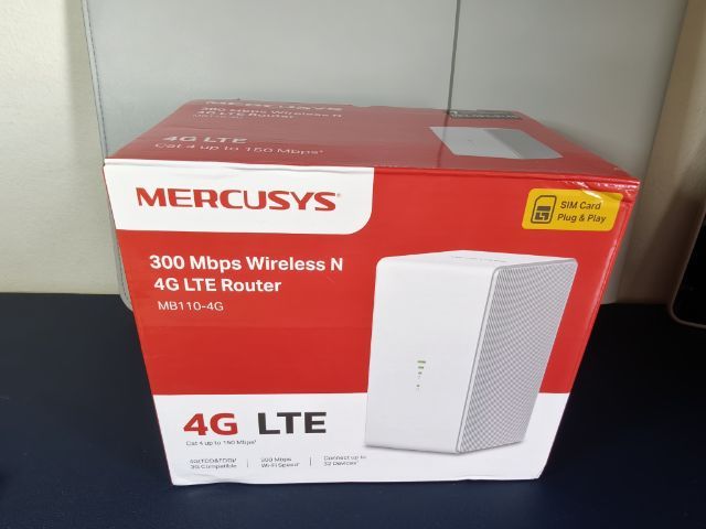 router wifi 4G ยี่ห้อ Mercusys รุ่น MB110-4G,เราเตอร์ใส่ซิมการ์ด 