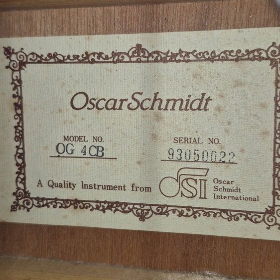 กีต้าร์โปร่ง Oscar Schmidt รุ่น OG-4 CB สีดำ ชายเว้า พร้อมกล่องแข็ง รูปที่ 3