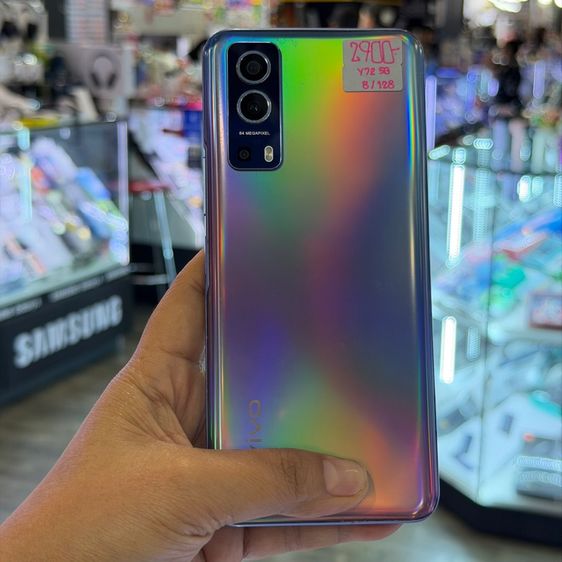 Vivo Y72 5G สี Dream Glow เครื่องศูนย์ สภาพสวยมาก จอ6.58นิ้ว แรม8รอม128 Dimensity700 กล้อง64ล้าน(3ตัว) รูปที่ 2