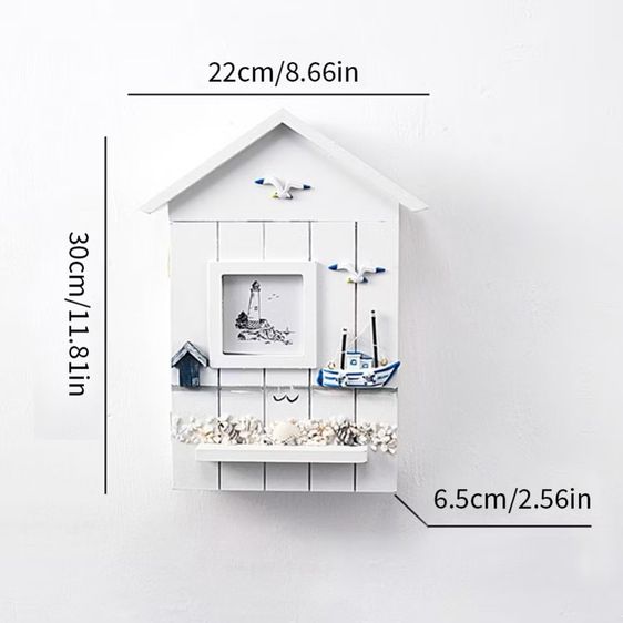 กล่องไม้แขวนกุญแจติดผนัง สไตล์เมดิเตอร์เรเนียน รูปที่ 13